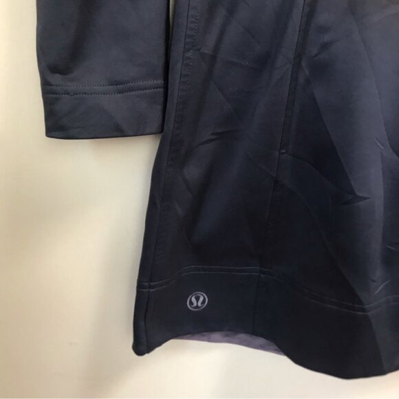 Lululemon Apres Soft Shell Rain Coat Pockets Jacket Hood Water Repellent Grey S - Picture 12 of 16